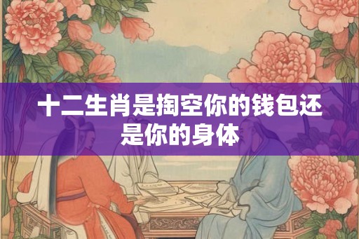 十二生肖是掏空你的钱包还是你的身体