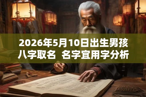 2026年5月10日出生男孩八字取名  名字宜用字分析