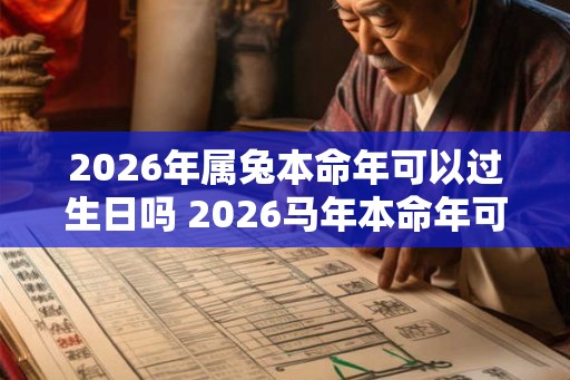 2026年属兔本命年可以过生日吗 2026马年本命年可以摆寿宴吗