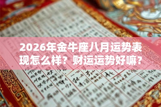 2026年金牛座八月运势表现怎么样?财运运势好嘛? 2026年金牛座八月运势表现怎么样?财运运势好嘛?