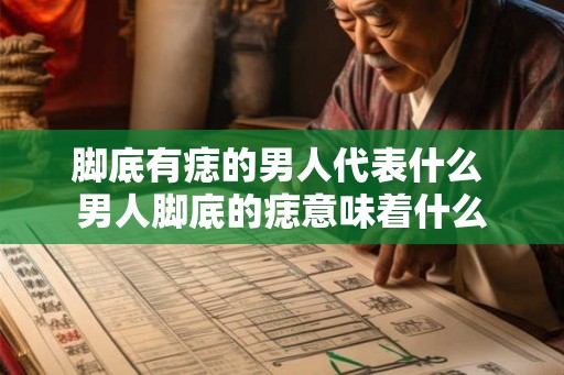 脚底有痣的男人代表什么 男人脚底的痣意味着什么