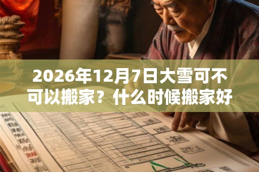 2026年12月7日大雪可不可以搬家？什么时候搬家好？