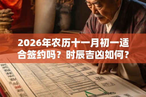 2026年农历十一月初一适合签约吗?时辰吉凶如何? 2026年农历十一月初一适合签约吗?时辰吉凶如何?