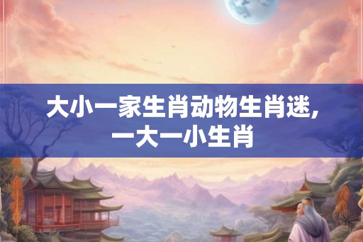 大小一家生肖动物生肖迷,一大一小生肖 大小一家生肖动物生肖迷,一大一小生肖