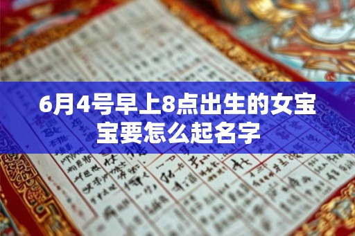 6月4号早上8点出生的女宝宝要怎么起名字