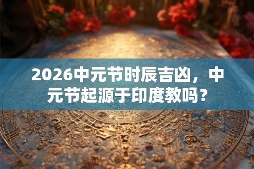 2026中元节时辰吉凶,中元节起源于印度教吗? 2026中元节时辰吉凶,中元节起源于印度教吗?