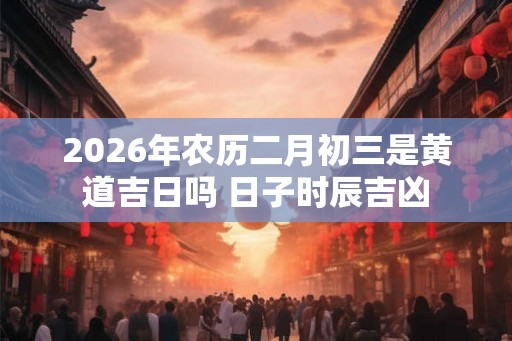 2026年农历二月初三是黄道吉日吗 日子时辰吉凶 2026年农历二月初三是黄道吉日吗 日子时辰吉凶