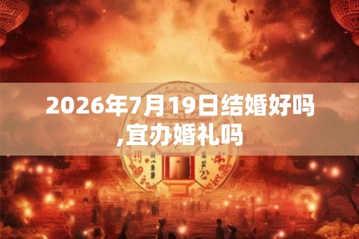2026年7月19日结婚好吗,宜办婚礼吗