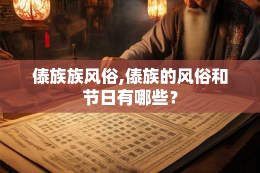 傣族族风俗,傣族的风俗和节日有哪些？