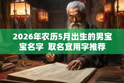 2026年农历5月出生的男宝宝名字  取名宜用字推荐