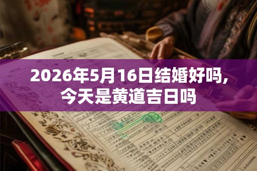 2026年5月16日结婚好吗,今天是黄道吉日吗