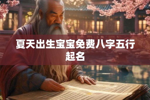 夏天出生宝宝免费八字五行起名 夏天出生宝宝免费八字五行起名