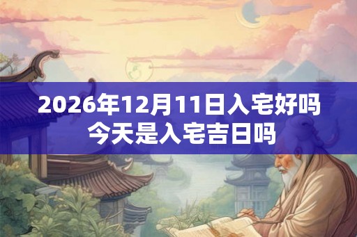 2026年12月11日入宅好吗 今天是入宅吉日吗
