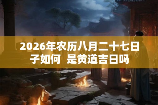 2026年农历八月二十七日子如何  是黄道吉日吗