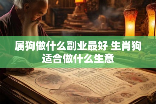 属狗做什么副业最好 生肖狗适合做什么生意