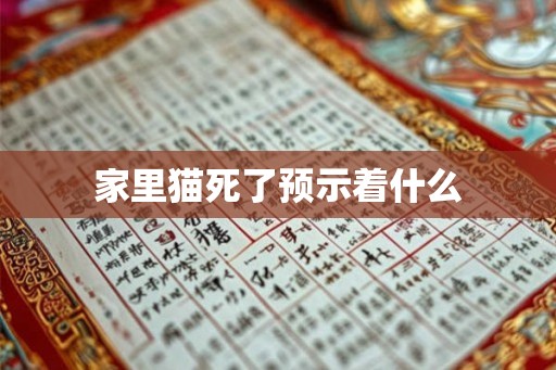 家里猫死了预示着什么