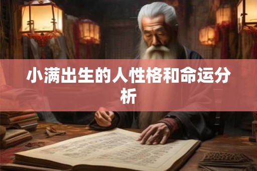 小满出生的人性格和命运分析
