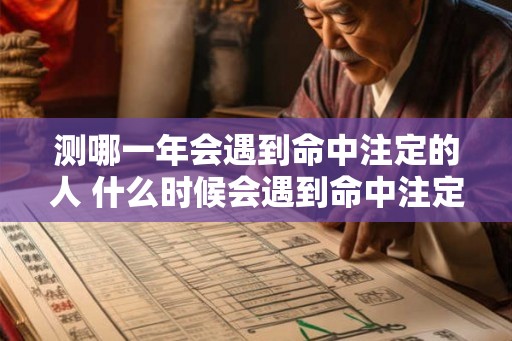 测哪一年会遇到命中注定的人 什么时候会遇到命中注定的人