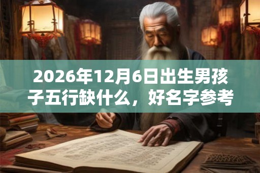 2026年12月6日出生男孩子五行缺什么，好名字参考