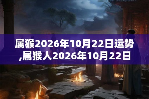 属猴2026年10月22日运势,属猴人2026年10月22日财运,生肖猴2026年10月22日运势
