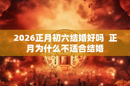 2026正月初六结婚好吗  正月为什么不适合结婚