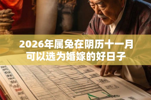 2026年属兔在阴历十一月可以选为婚嫁的好日子