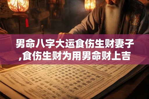 男命八字大运食伤生财妻子,食伤生财为用男命财上吉得好妻
