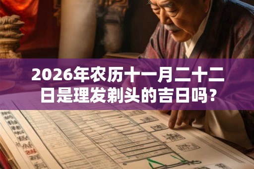 2026年农历十一月二十二日是理发剃头的吉日吗？