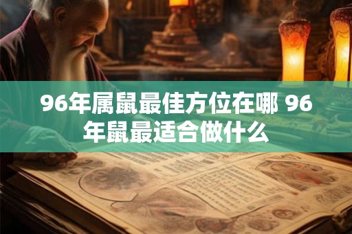 96年属鼠最佳方位在哪 96年鼠最适合做什么