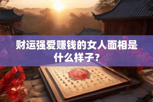 财运强爱赚钱的女人面相是什么样子？