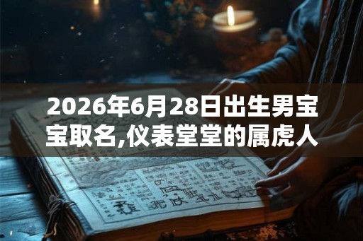 2026年6月28日出生男宝宝取名,仪表堂堂的属虎人学名
