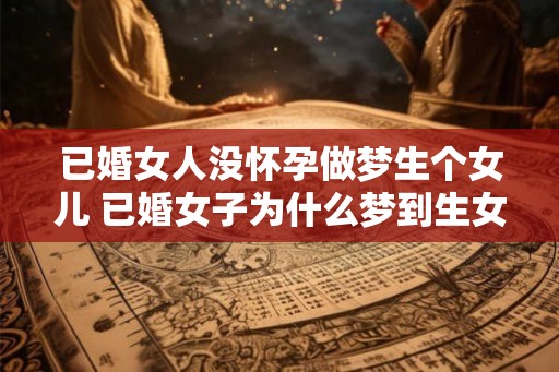 已婚女人没怀孕做梦生个女儿 已婚女子为什么梦到生女儿