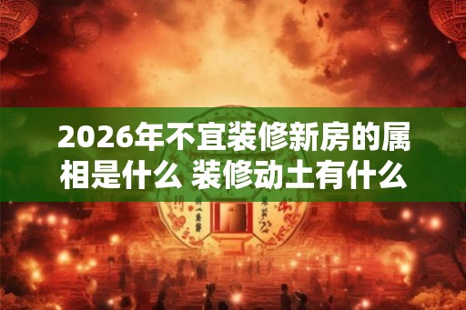 2026年不宜装修新房的属相是什么 装修动土有什么禁忌