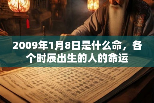 2009年1月8日是什么命,各个时辰出生的人的命运 2009年1月8日是什么命,各个时辰出生的人的命运