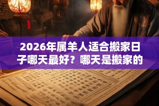 2026年属羊人适合搬家日子哪天最好？哪天是搬家的吉日？