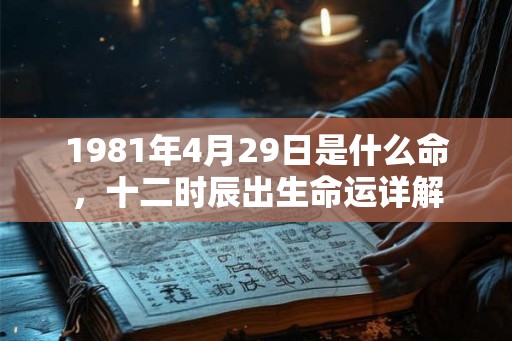 1981年4月29日是什么命，十二时辰出生命运详解