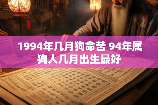 1994年几月狗命苦 94年属狗人几月出生最好
