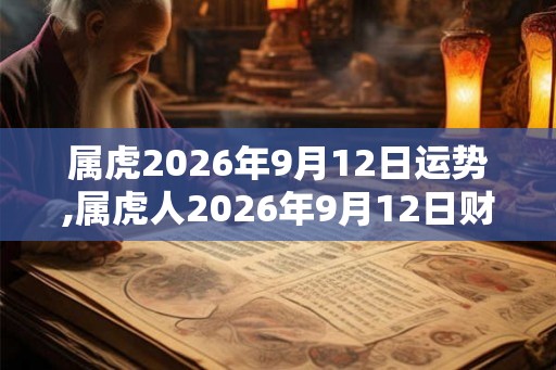 属虎2026年9月12日运势,属虎人2026年9月12日财运,生肖虎2026年9月12日运势