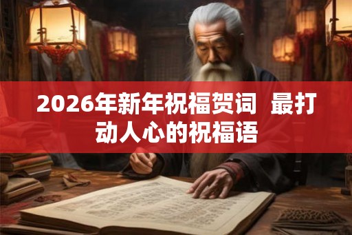 2026年新年祝福贺词  最打动人心的祝福语