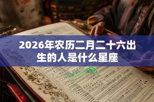 2026年农历二月二十六出生的人是什么星座