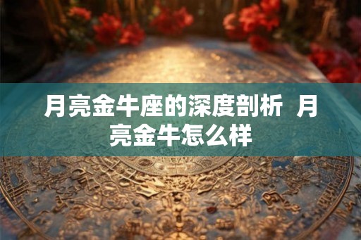 月亮金牛座的深度剖析  月亮金牛怎么样