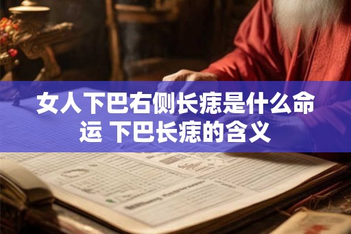 女人下巴右侧长痣是什么命运 下巴长痣的含义 女人下巴右侧长痣是什么命运 下巴长痣的含义