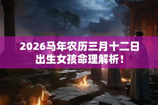 2026马年农历三月十二日出生女孩命理解析！