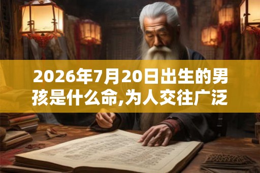 2026年7月20日出生的男孩是什么命,为人交往广泛