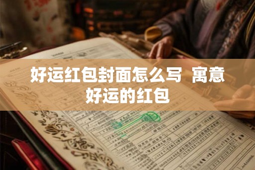 好运红包封面怎么写  寓意好运的红包