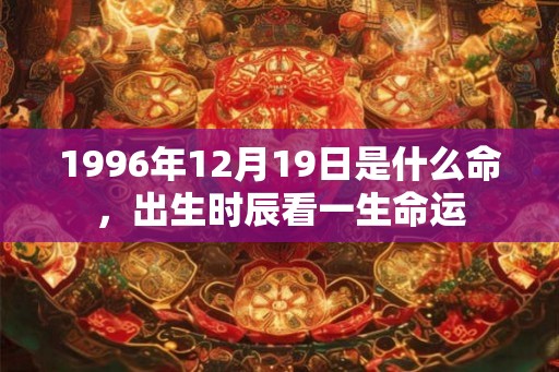 1996年12月19日是什么命,出生时辰看一生命运 1996年12月19日是什么命,出生时辰看一生命运