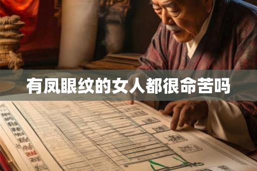 有凤眼纹的女人都很命苦吗