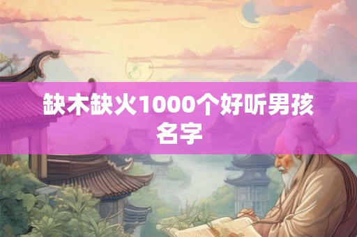 缺木缺火1000个好听男孩名字 缺木缺火1000个好听男孩名字