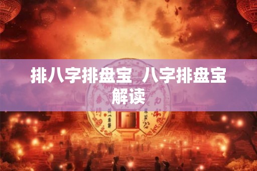 排八字排盘宝  八字排盘宝解读