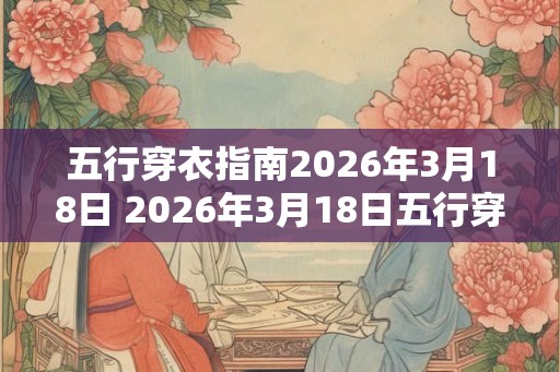 五行穿衣指南2026年3月18日 2026年3月18日五行穿衣建议